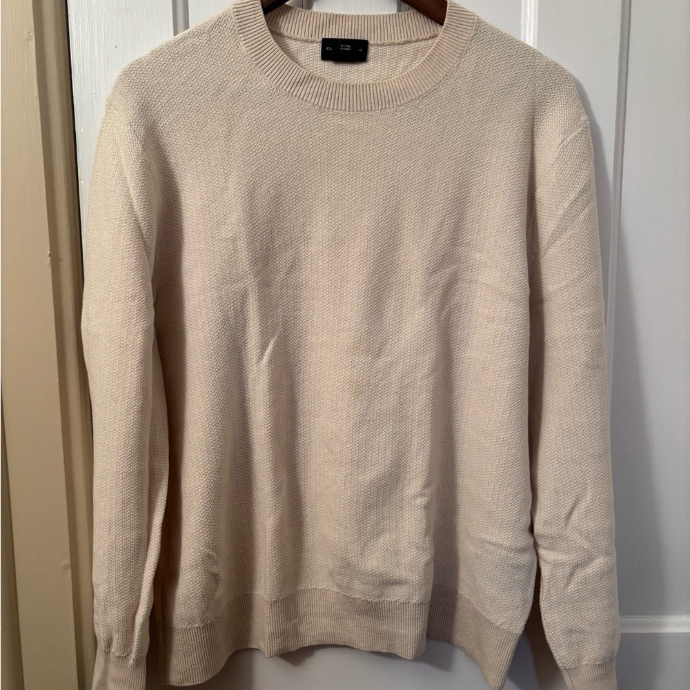 Club Monaco Cream Knit Crewneck Sweater